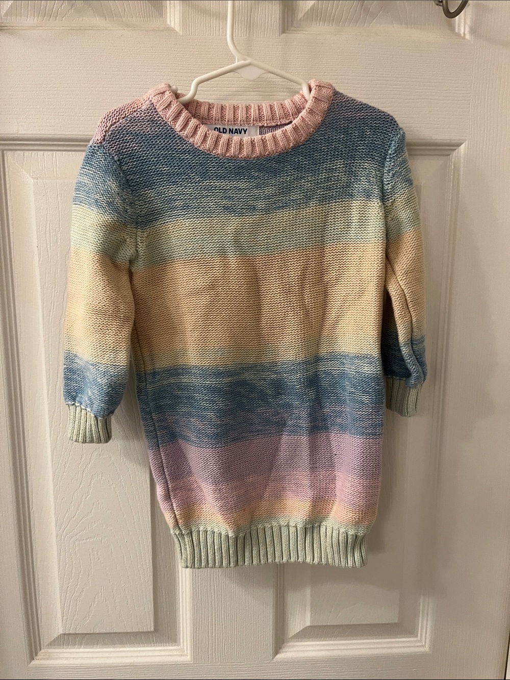 Old Navy Pastel Striped Crewneck Sweater - Pink, Blue, Cream, Mint